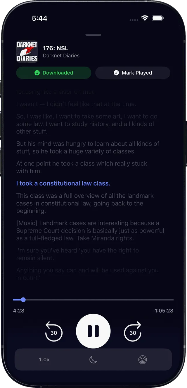 Midnight · Transcripts