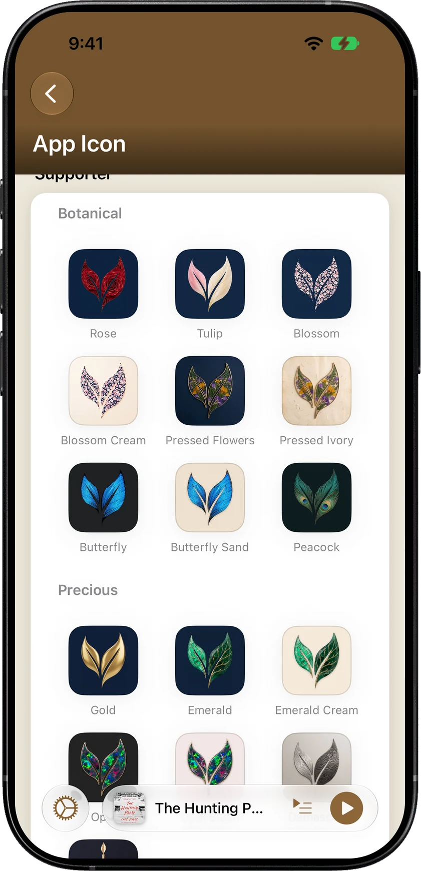 The Botanical app icons