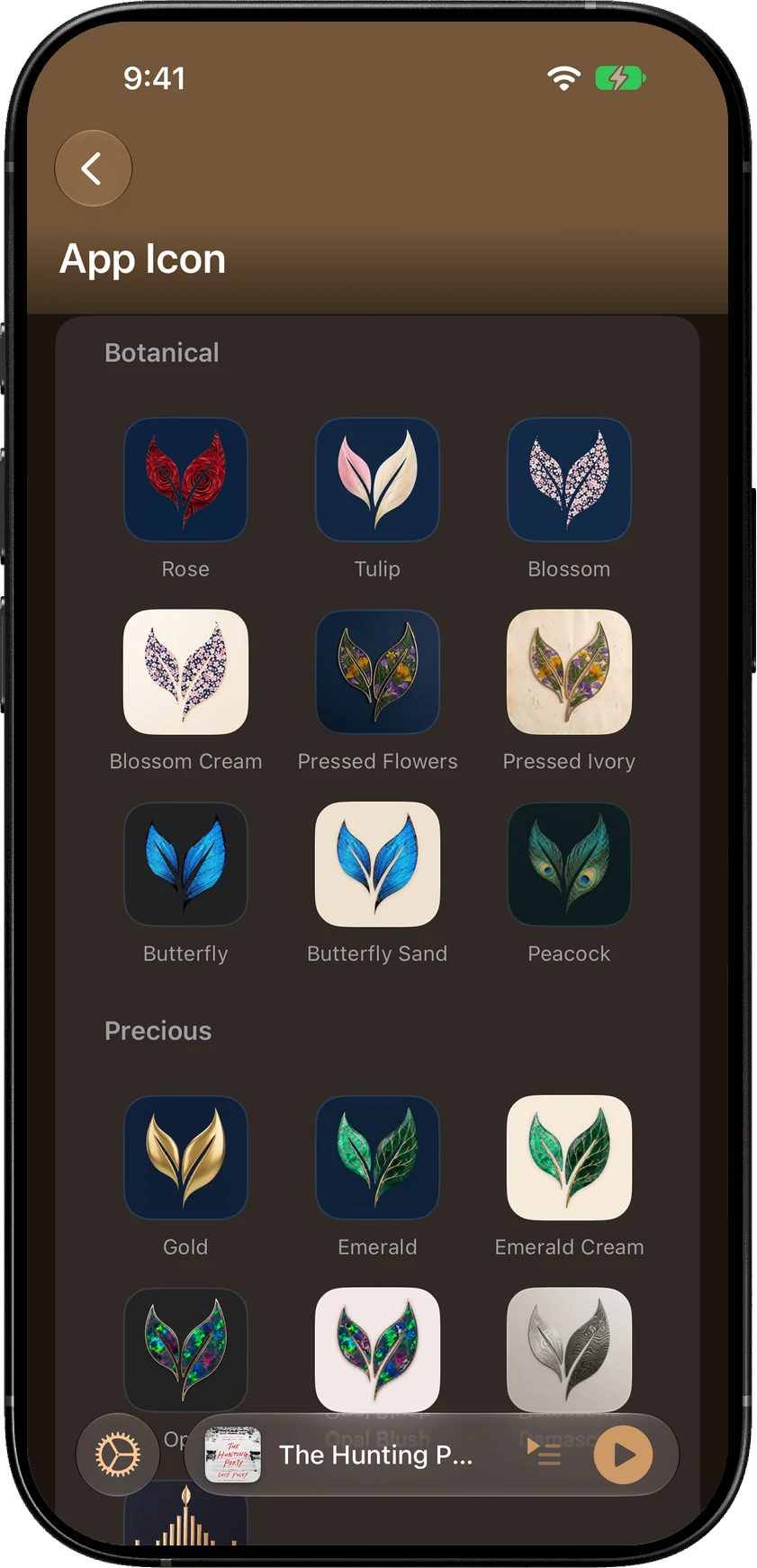 The Botanical app icons